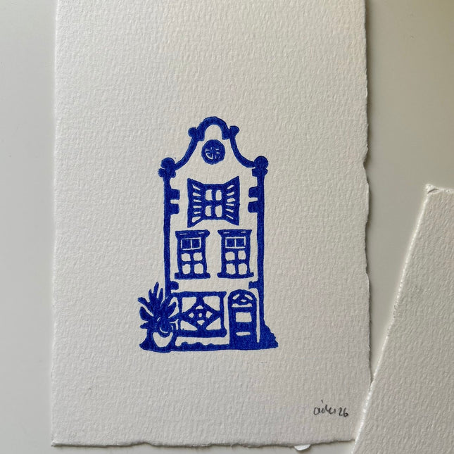 Little Dutch House No.2 - Linocut Print