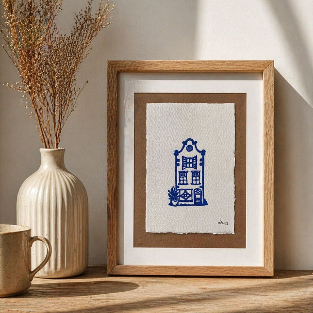 Little Dutch House No.2 - Linocut Print