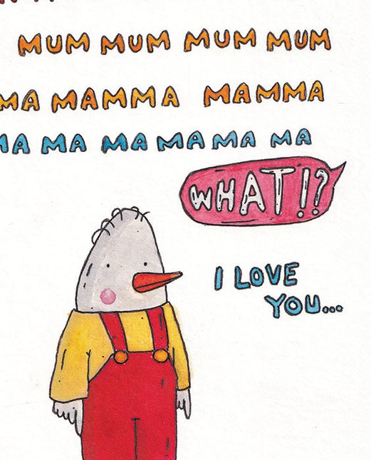 Mama! Mummy! Mom! Ik hou van je Ansichtkaart