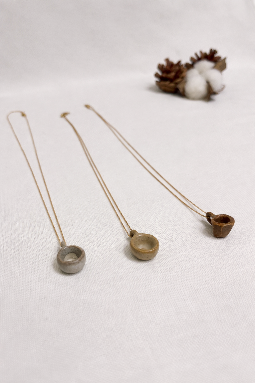 Handmade Mini Ceramic Coffee Cup Necklace - Harman Shop & Atelier