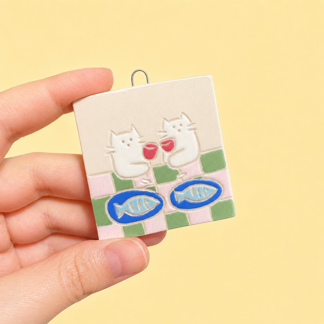 Table for Two - Ceramic Wall Hanging