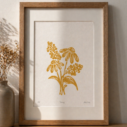 "Wildflowers" Linocut Print