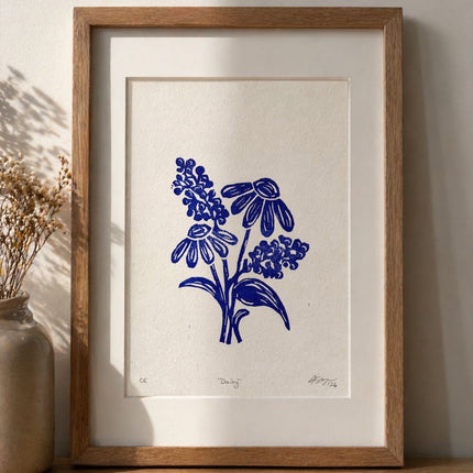 "Wildflowers" Linocut Print