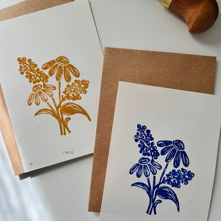 "Wildflowers" Linocut Print